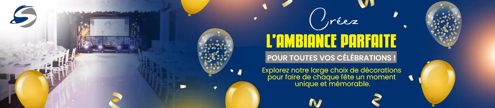 Bannière pour catégorie produits de fêtes