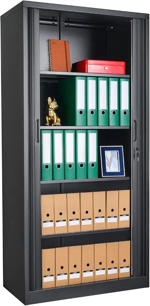 KYOTO - Armoire Haute 200x90x45CM Gris Anthracite sophia 6.webp