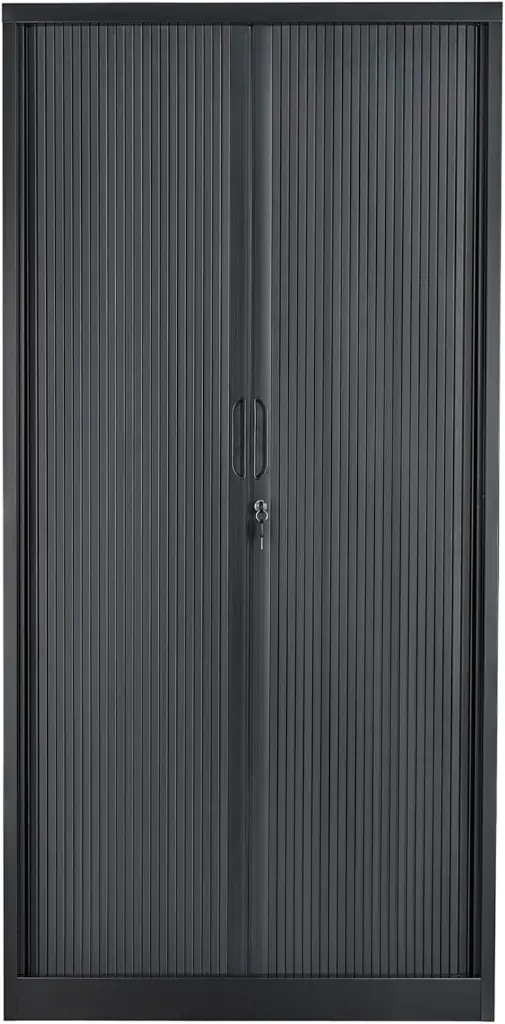 KYOTO - Armoire Haute 200x90x45CM Gris Anthracite sophia 3.webp