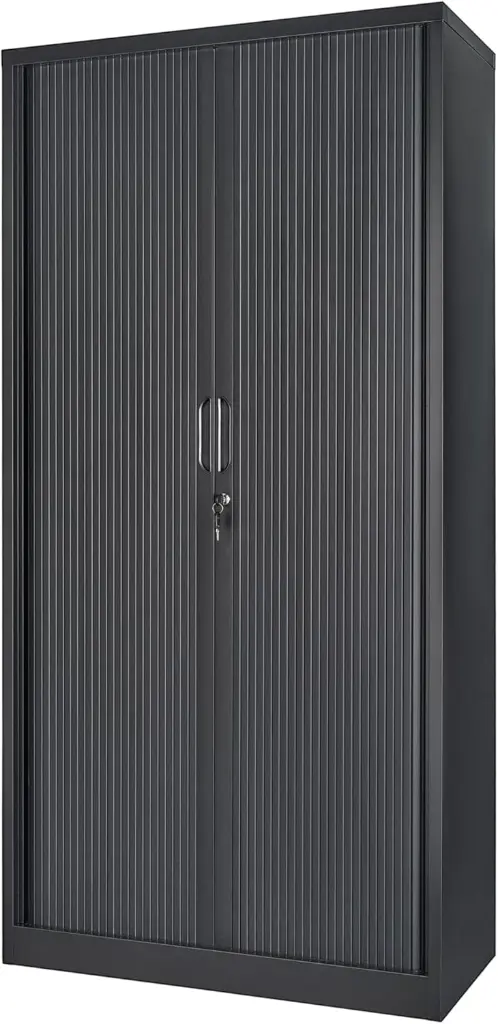 KYOTO - Armoire Haute 200x90x45CM Gris Anthracite sophia 2.webp