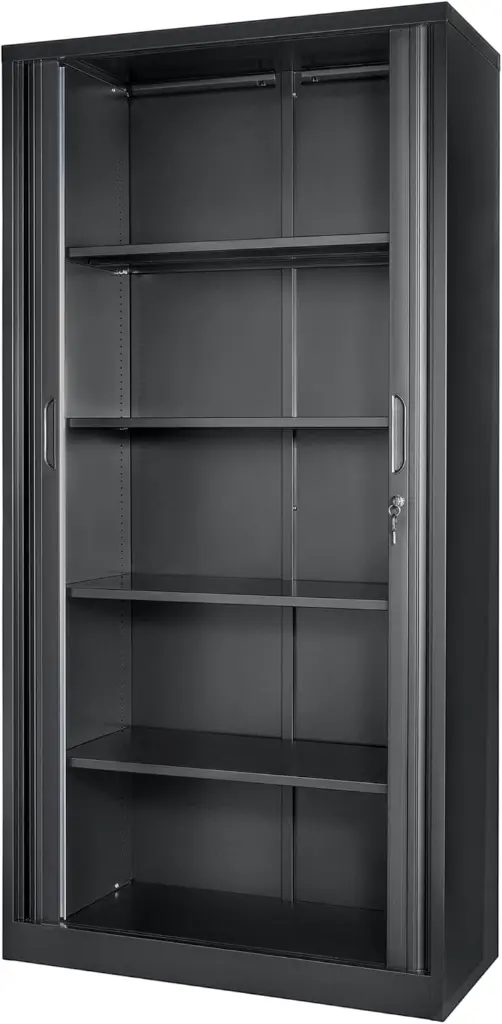 KYOTO - Armoire Haute 200x90x45CM Gris Anthracite sophia 5.webp