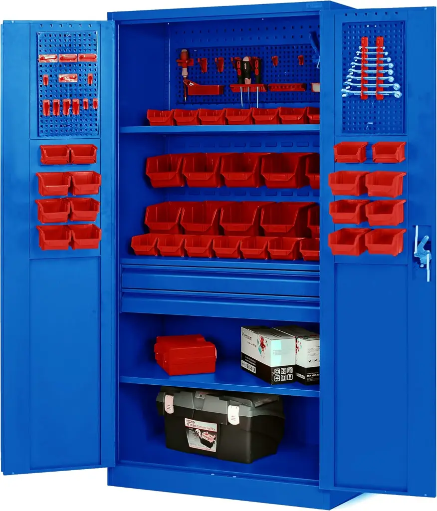 Armoire Atelier 180 x 50 x 100CM Bleu  SOPHIA 2.webp