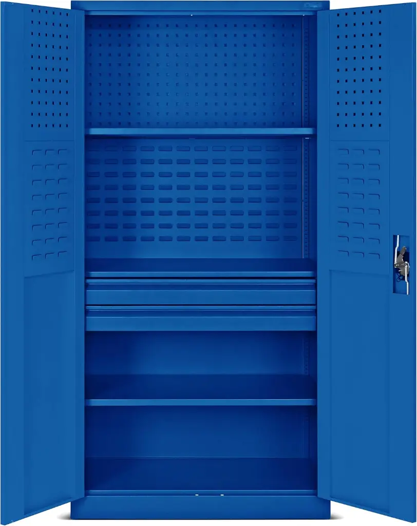 Armoire Atelier 180 x 50 x 100CM Bleu  SOPHIA 7.webp