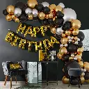Kit Complet de Décoration Noir dore Festive – 136 pièces  2.webp