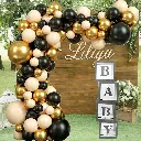 Kit Complet de Décoration Festive noire et doree – 116 pièces.webp