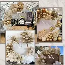 Kit Complet de Décoration Festive doree et blanc  – 128 Pièces  5.webp