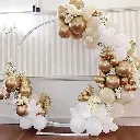 Kit Complet de Décoration Festive doree et blanc  – 128 Pièces  2.webp