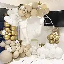 Kit Complet de Décoration Festive doree et blanc  – 128 Pièces  4.webp