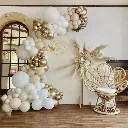 Kit Complet de Décoration Festive blanc doree – 136 Pièces 3.webp