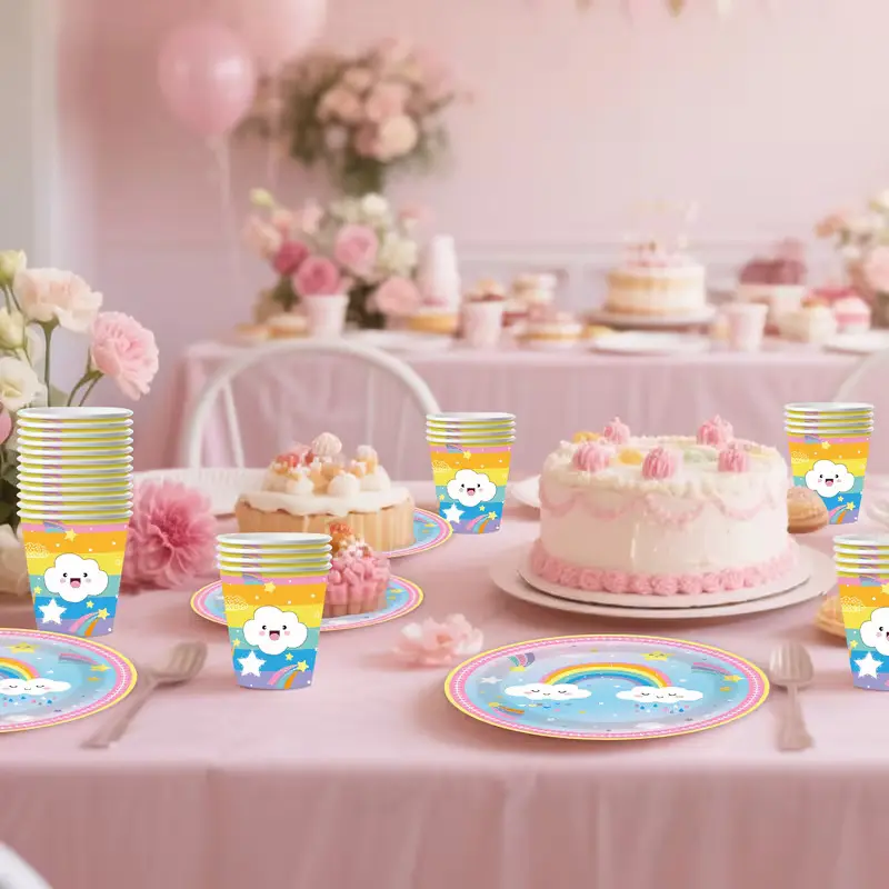 Ensemble de Décorations de fête arc-en-ciel 3.webp