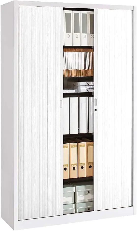 KYOTO - Armoire Métallique à Rideaux 180 x 90 x 40cm Blanc 2.webp