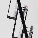 Presentoir Magazine Mobile 4 Tablettes A4 3.webp