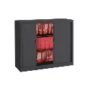 OKINAWA - Armoire Basse 90 x 45 x 120cm Gris Anthracite 2.webp