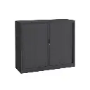 OKINAWA - Armoire Basse 90 x 45 x 120cm Gris Anthracite 3.webp