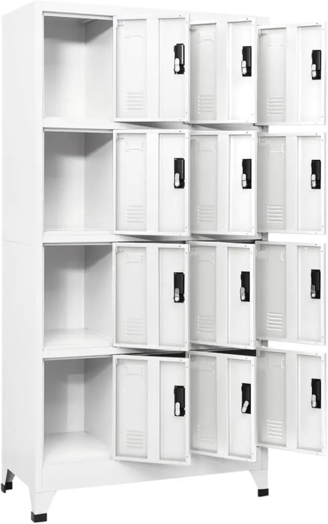 Casier Métallique 12 Portes Démontable 1850 x 900 x 400mm Blanc 3.webp