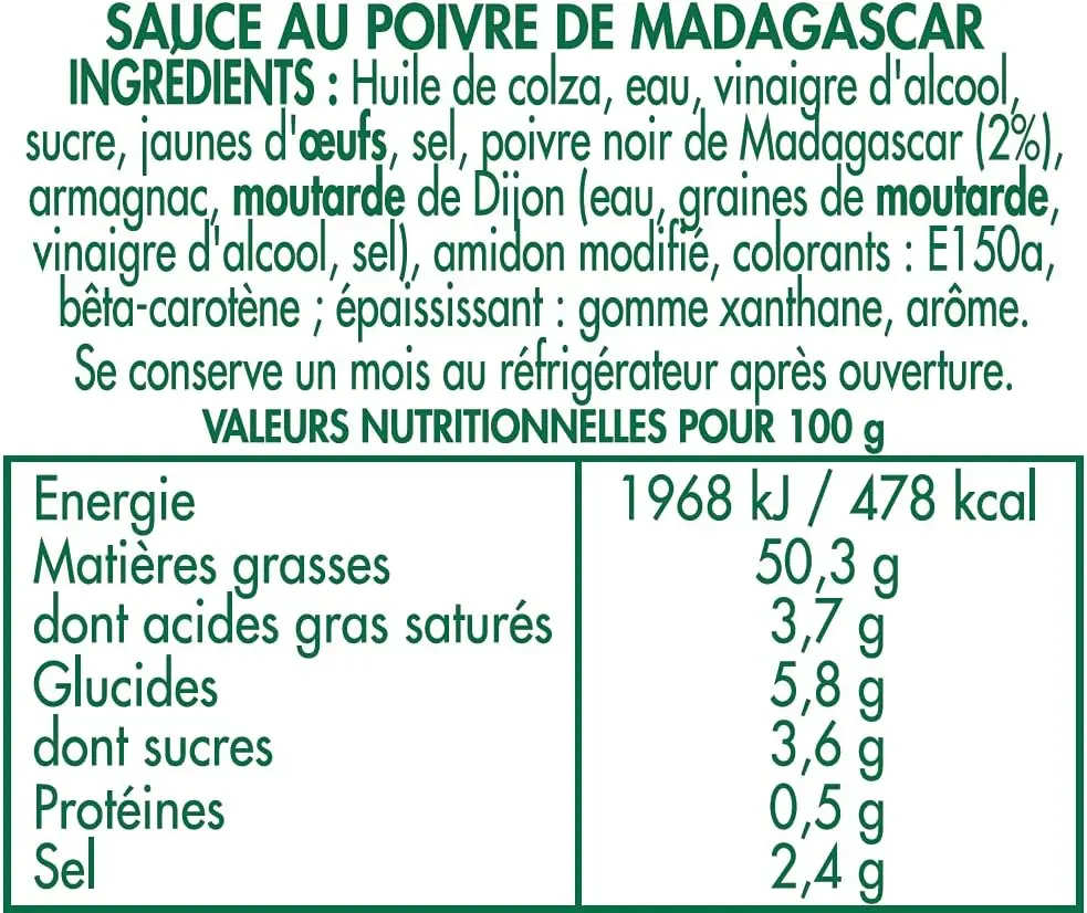 BÉNÉDICTA  - Sauce au Poivre de Madagascar Bénédicta 260g 2.webp