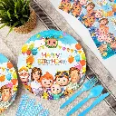 Kit Décorations Fête Enfants Nappe Gobelets Assiettes Ballons  4.webp