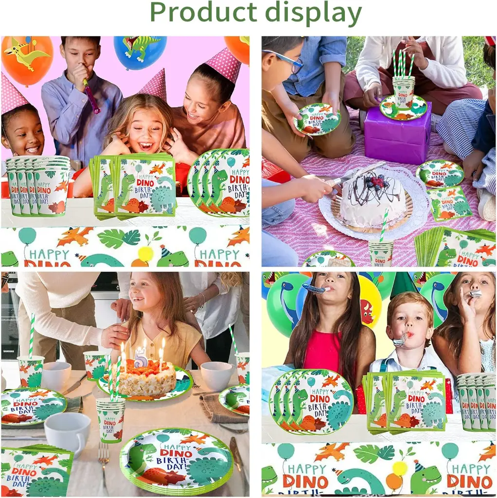 Ensemble de Décorations de fêted'anniversaire dinosaure 3.webp