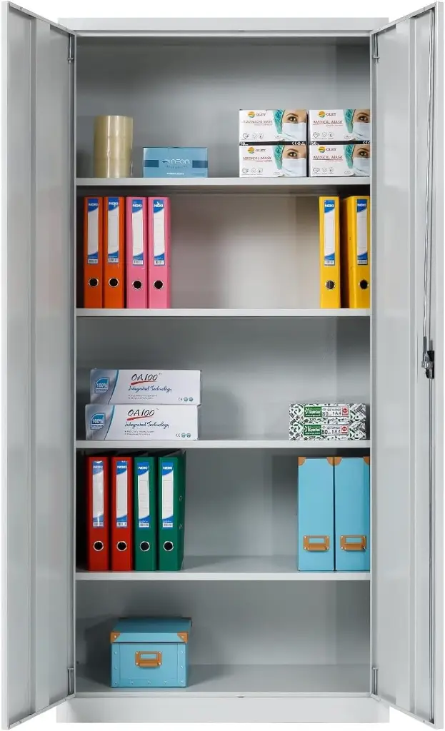 Armoire d'atelier en métal à 2 portes – 198 × 120 CM 2 SOPHIA MAYOTTE.webp