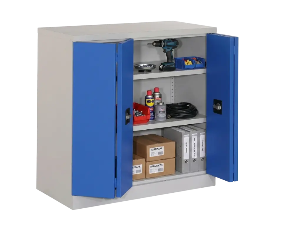 Armoire d'atelier basse à portes pliantes – 100 × 102 × 50 CM Chargee SOPHIA Mayotte.webp
