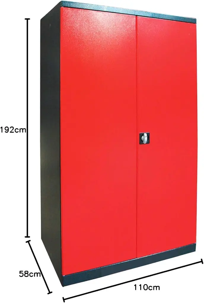 Armoire à outils métallique à 2 portes - 110 × 58 × 192 CM SOPHIA MAYOTTE 2.webp
