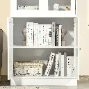 HOMCOM Bibliothèque vitrée avec rangement sophia mayotte 3.webp