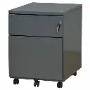 Caisson mobile Pro – 2 tiroirs dont 1 pour dossiers suspendus sophia mayotte antharcite.webp