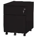 Caisson mobile Pro – 2 tiroirs dont 1 pour dossiers suspendus noir.webp