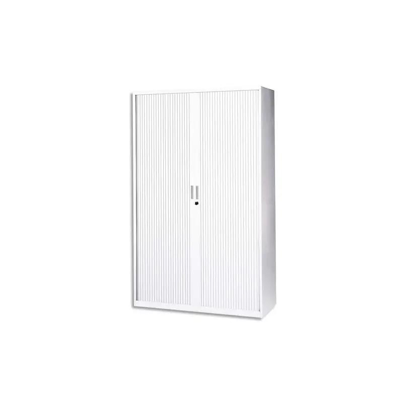 Armoire haute à rideaux métallique - 120 × 43 × 198 CM SOPHIA MAYOTTE.webp