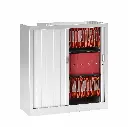 Armoire basse à rideaux métallique - 120 × 43 × 105 cm SOPHIA MAYOTTE.webp