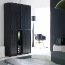 Armoire haute à rideaux EasyOffice Antharcite et Antharcite sophia mayotte.webp
