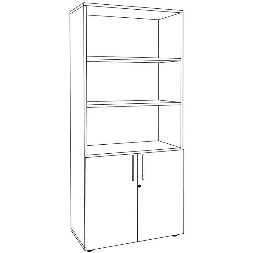 Bibliothèque haute avec 2 portes basses sophia mayotte 1.webp