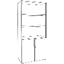 Bibliothèque haute avec 2 portes basses sophia mayotte 1.webp