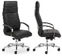 Fauteuil de direction Lynx en cuir avec accoudoirs noir sophia mayotte.webp