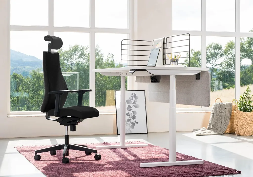 Fauteuil de bureau ergonomique Viden avec têtière et accoudoirs 3D Noir Sophia Mayotte 01.webp