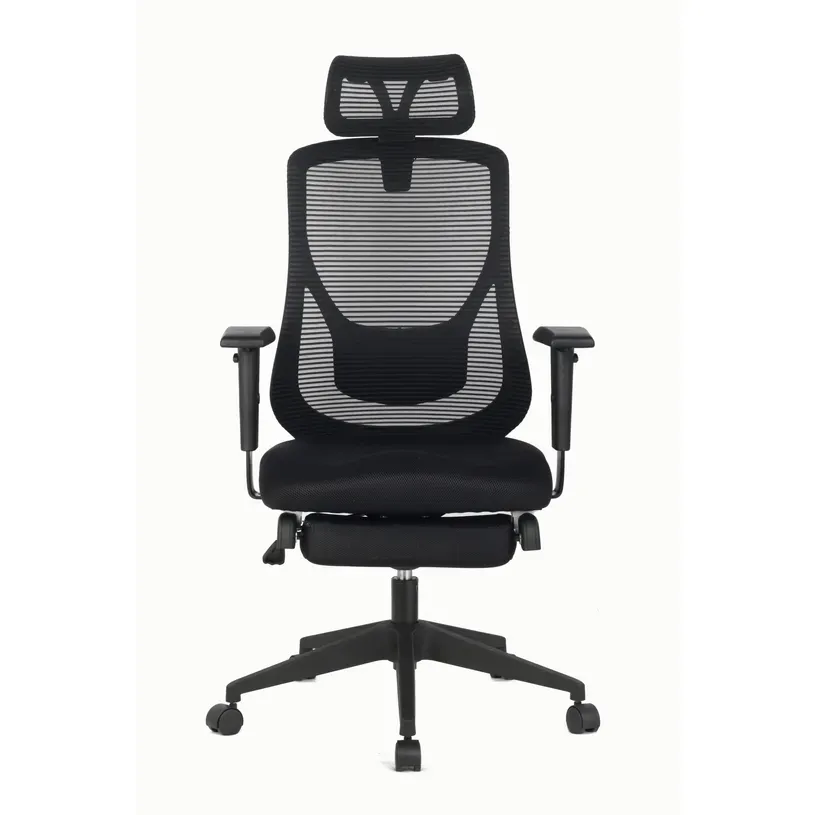 Fauteuil de bureau ergonomique Prorelax avec repose-jambes noir sophia mayotte 06.webp
