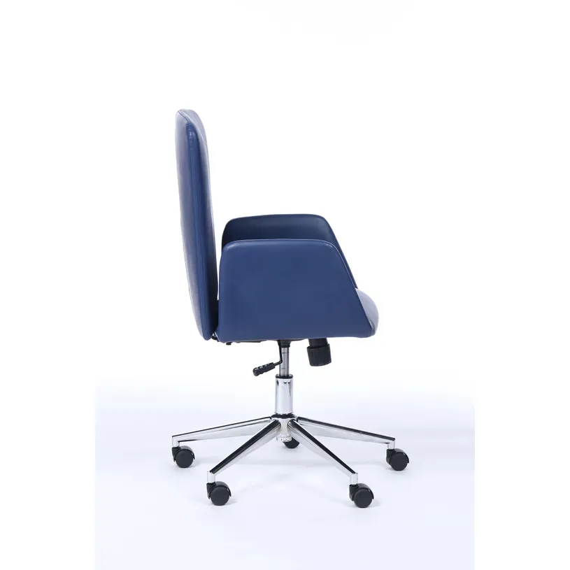 Fauteuil de bureau Windsor en simili cuir bleu sophia mayotte 01.webp