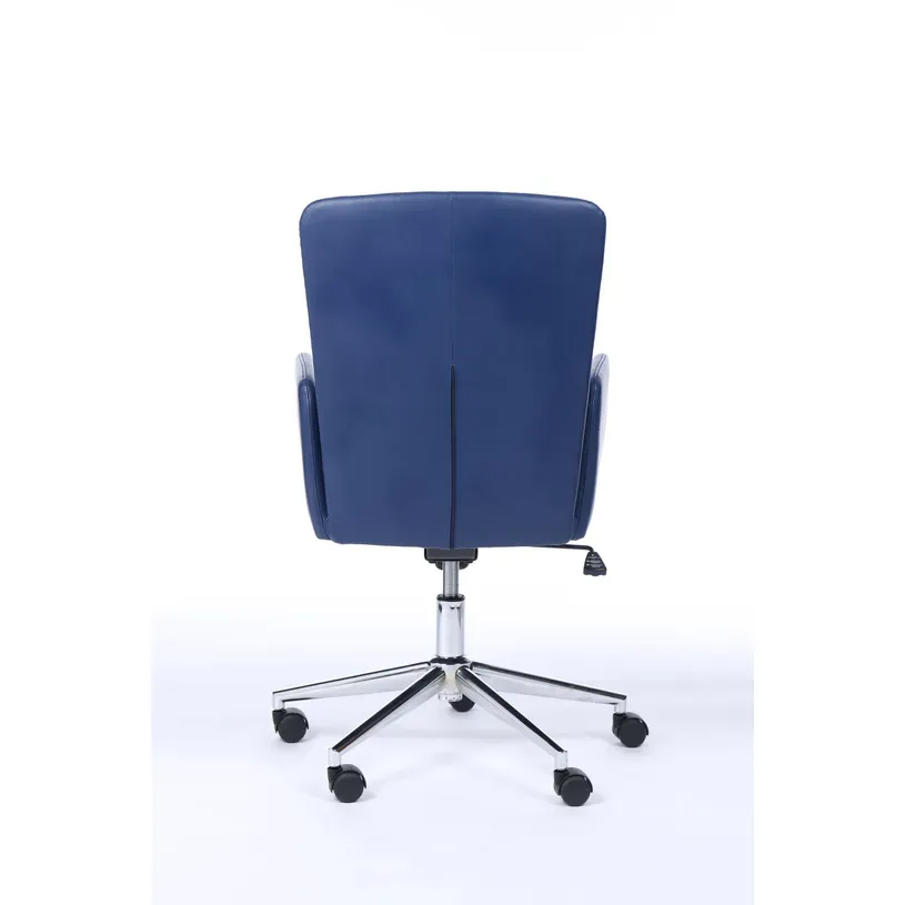 Fauteuil de bureau Windsor en simili cuir bleu sophia mayotte 03.webp