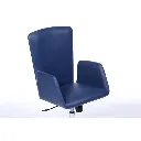 Fauteuil de bureau Windsor en simili cuir bleu sophia mayotte 04.webp
