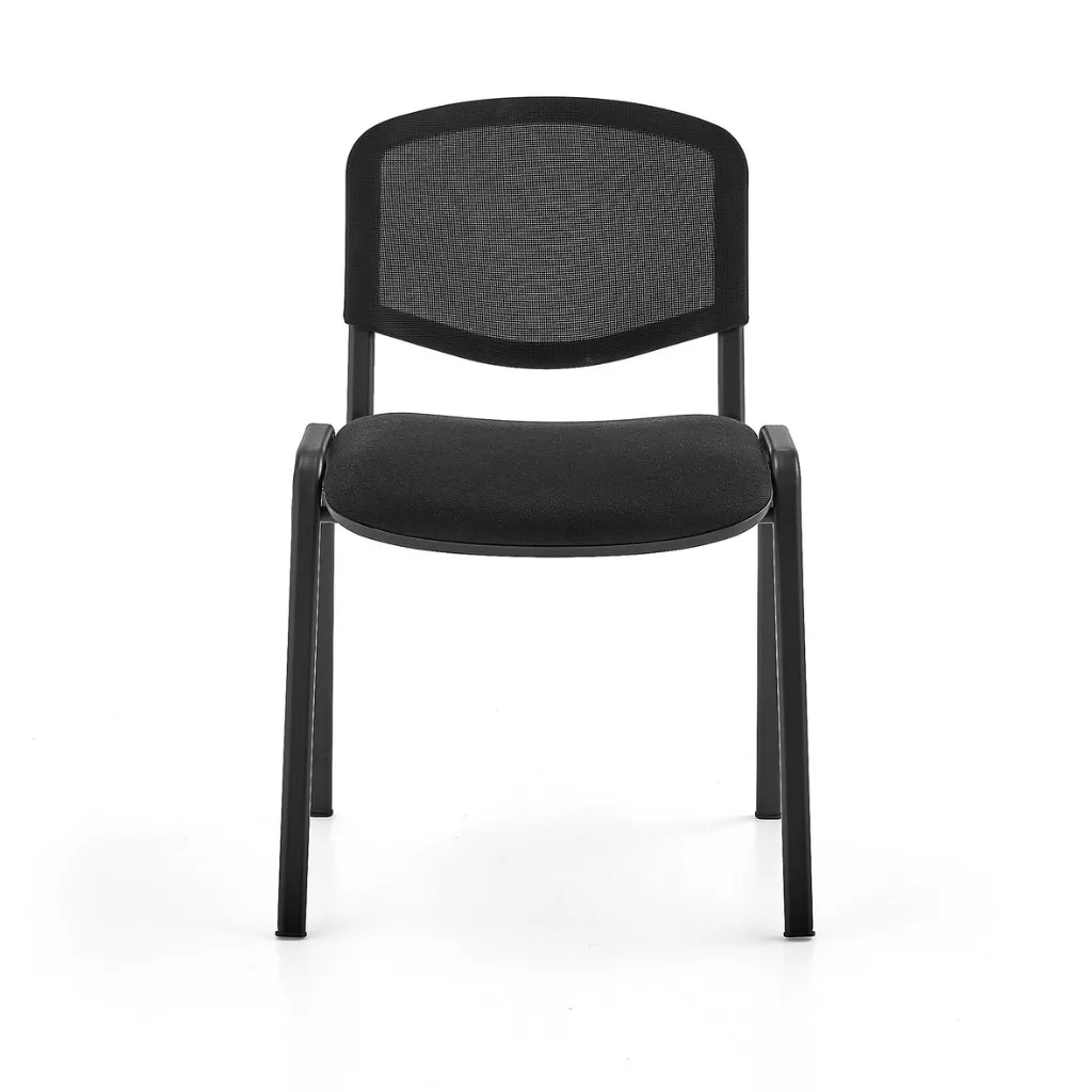 Chaise de réunion Iso Mesh empilable noir sophia mayotte 03.webp