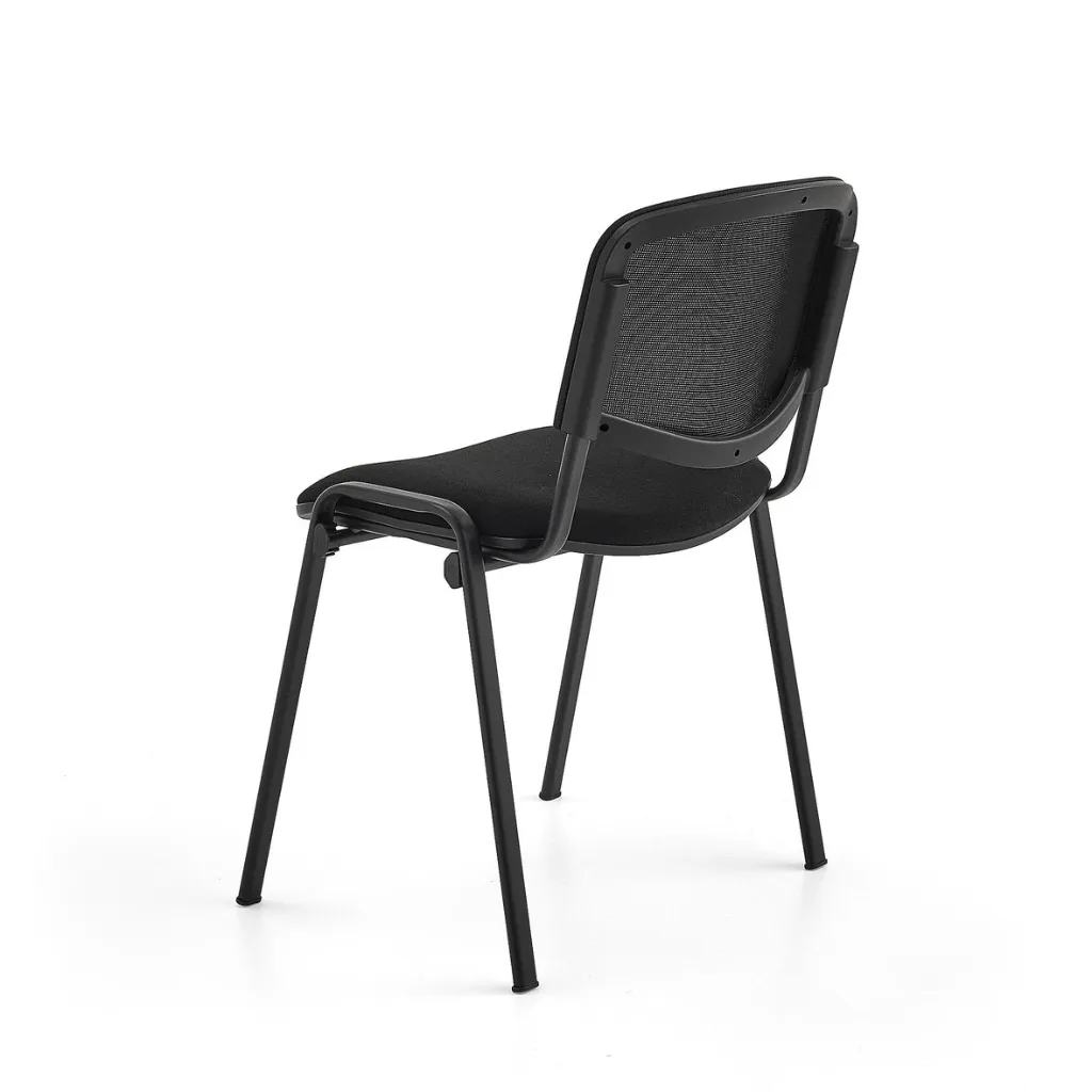 Chaise de réunion Iso Mesh empilable noir sophia mayotte 01.webp