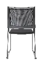 Chaise Dacada empilable - dossier en résille noir sophia mayotte 04.webp