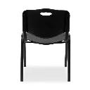 Chaise Iso Plast empilable en polypropylène noir sophia mayotte 01.webp