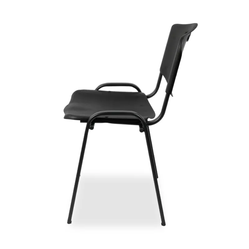 Chaise Iso Plast empilable en polypropylène noir sophia mayotte 00.webp