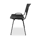 Chaise Iso Plast empilable en polypropylène noir sophia mayotte 00.webp