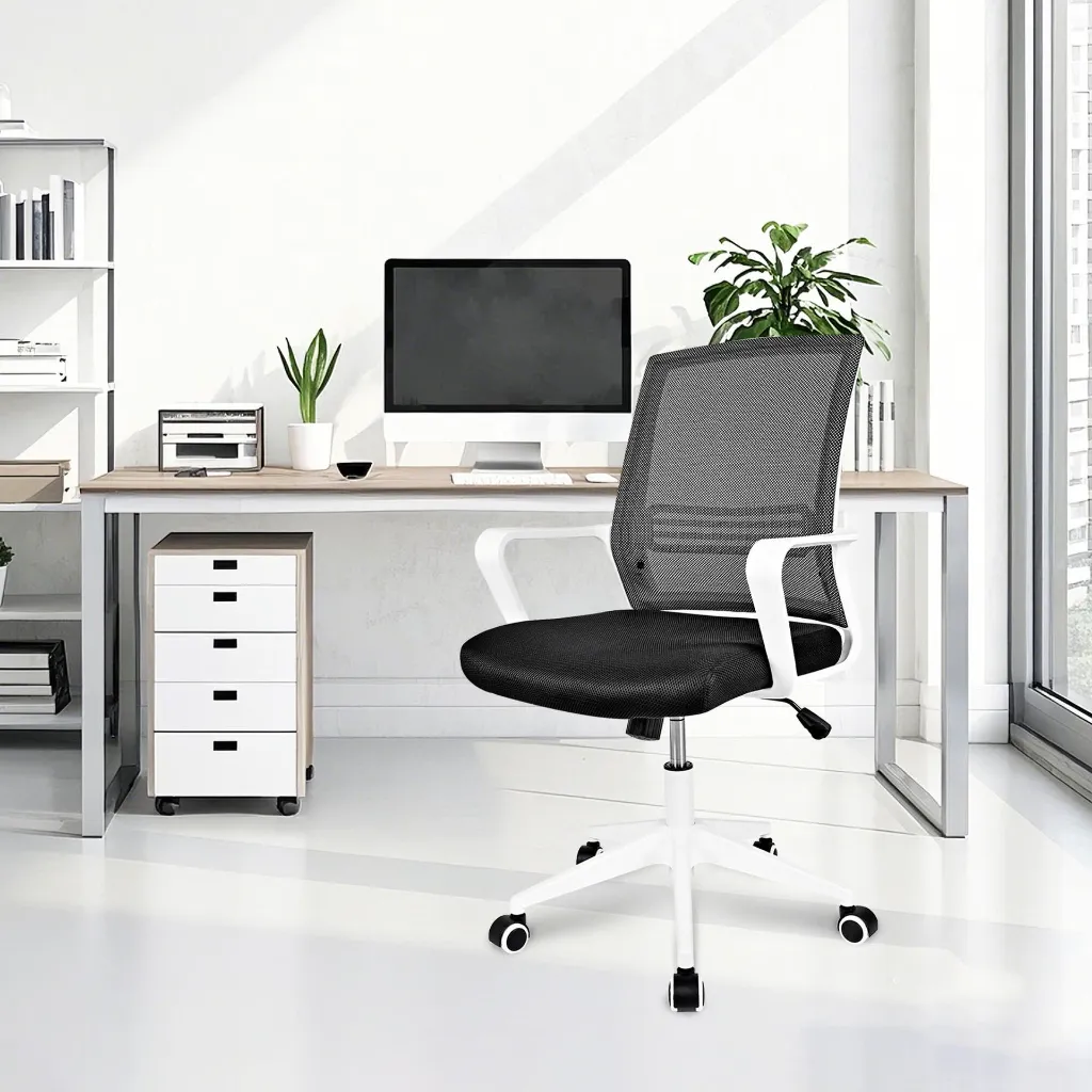 Chaise bureau SCB09BW Noir Blanc sophia mayotte 02.webp