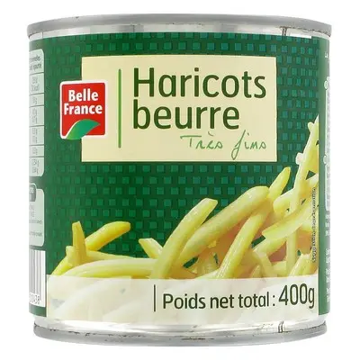 BELLE FRANCE - Haricots Beurre Très Fins En Boîte De 400 G
