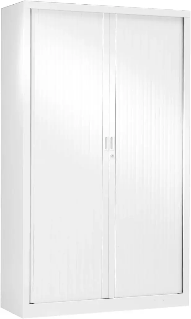Armoire Métallique à Rideaux 180 x 90 x 40 CM Blanc