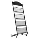 Presentoir Magazine Mobile 4 Tablettes A4