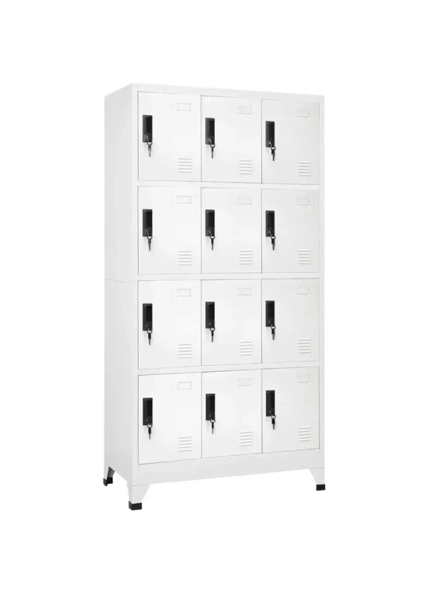 [SPH-RAL9011] Casier métallique 12 portes démontable 185 × 90 × 40 cm